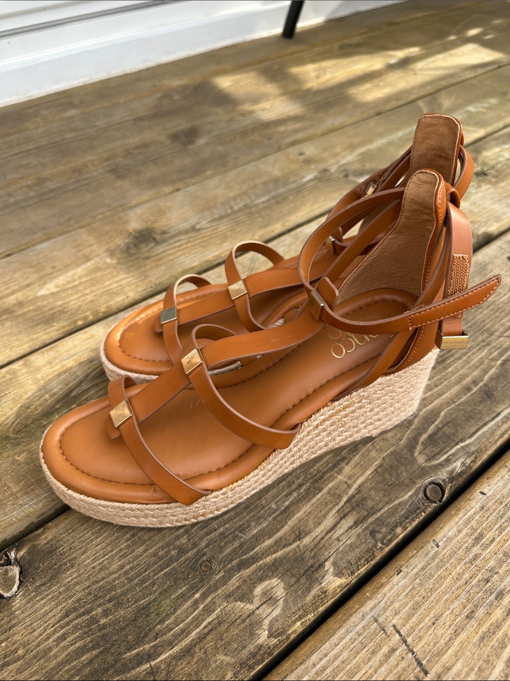 Franco Sarto Espadrille Wedges Sandals - Picture 3 of 9